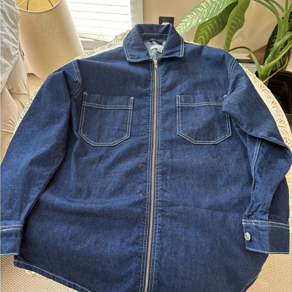 Topshop Dark Blue Jean Jacket